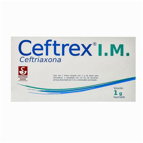 ceftrex 1g - ceftriaxona 1g para que sirve